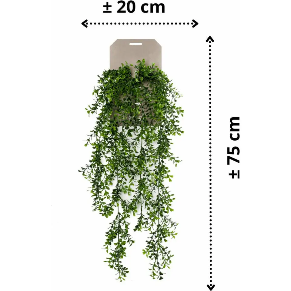 Emerald kunstplant/hangplant - Buxus - groen - 75 cm lang