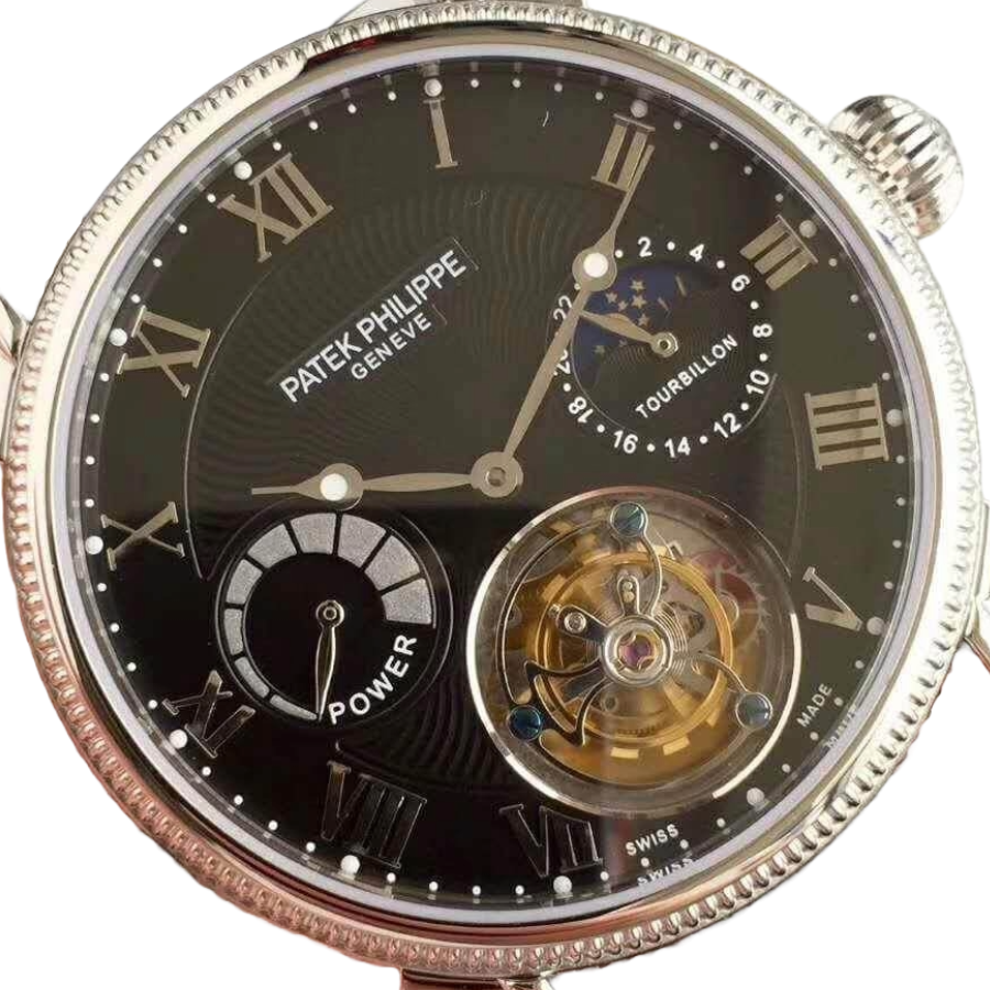 Patek Philippe Tourbillon Moonphase Black Dial Elite Clone Edition