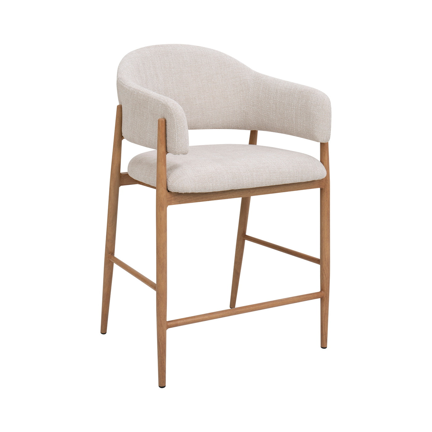 DÉJA Living Barkruk Dénia - Beige/Naturel - Zithoogte 75cm - Set van 2