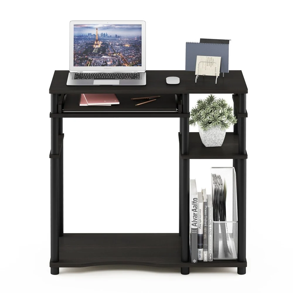 Porch & Den Dunckley Espresso Computer Desk With Bookshelf