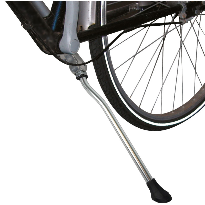 Béquille de vélo chromée