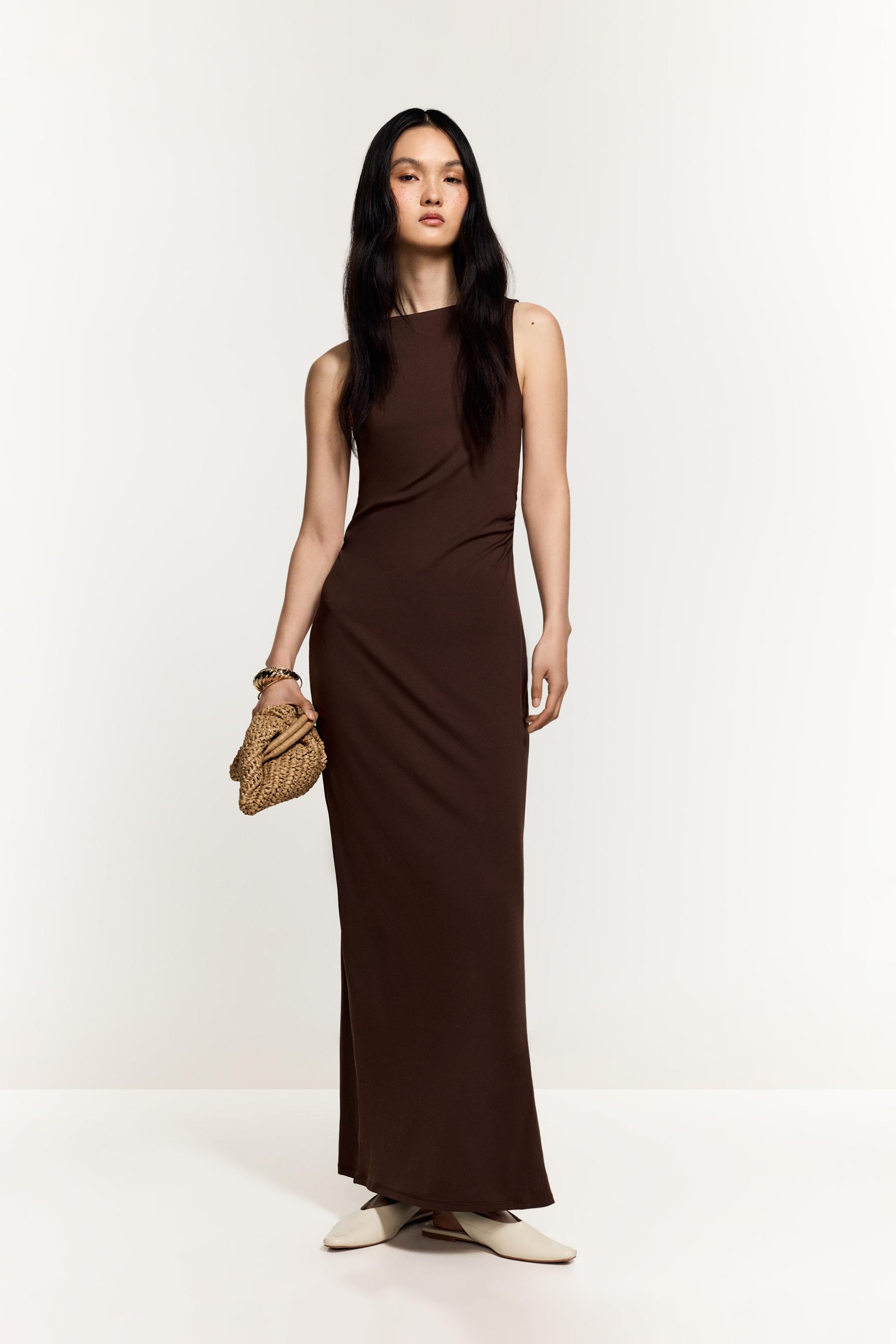 Vestido midi poliamida