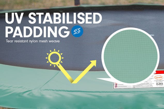 NNEDPE Kahuna Trampoline 8 ft with Roof - Green