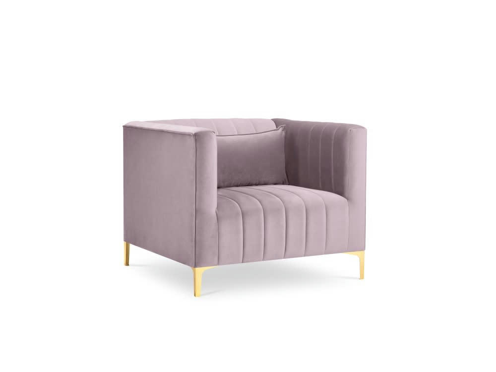 ANNITE - Fauteuil en velours lavande