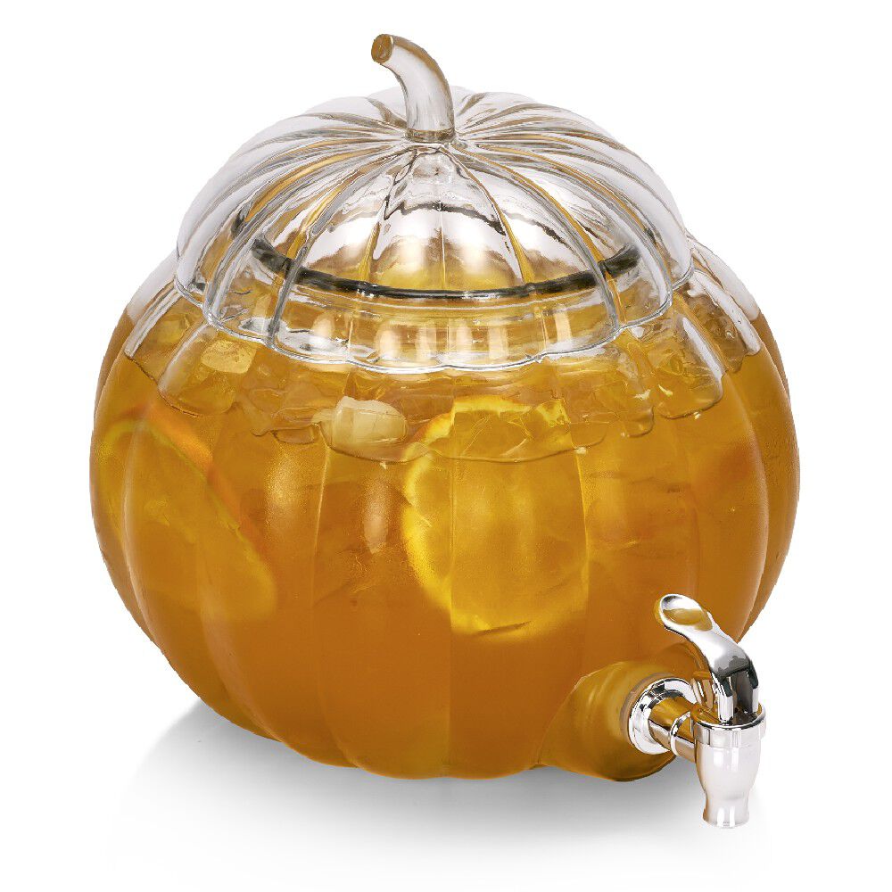 Distributeur de boisson forme citrouille en verre transparent 6 L