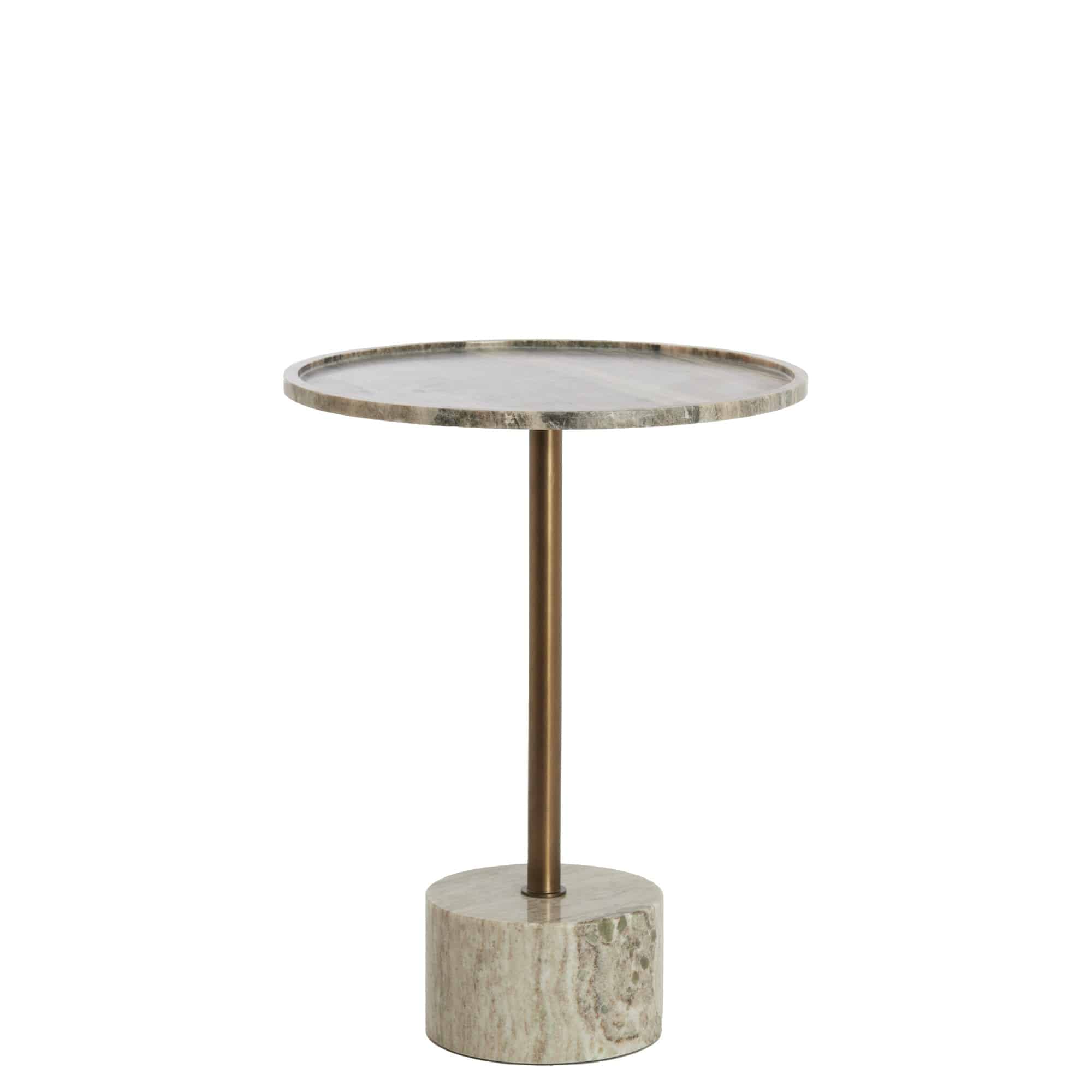 Light & Living bijzettafel Civita - bruin - Ø37cm