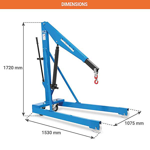 Chèvre de levage fixe forme V - Charge max 1000 kg - 855010013