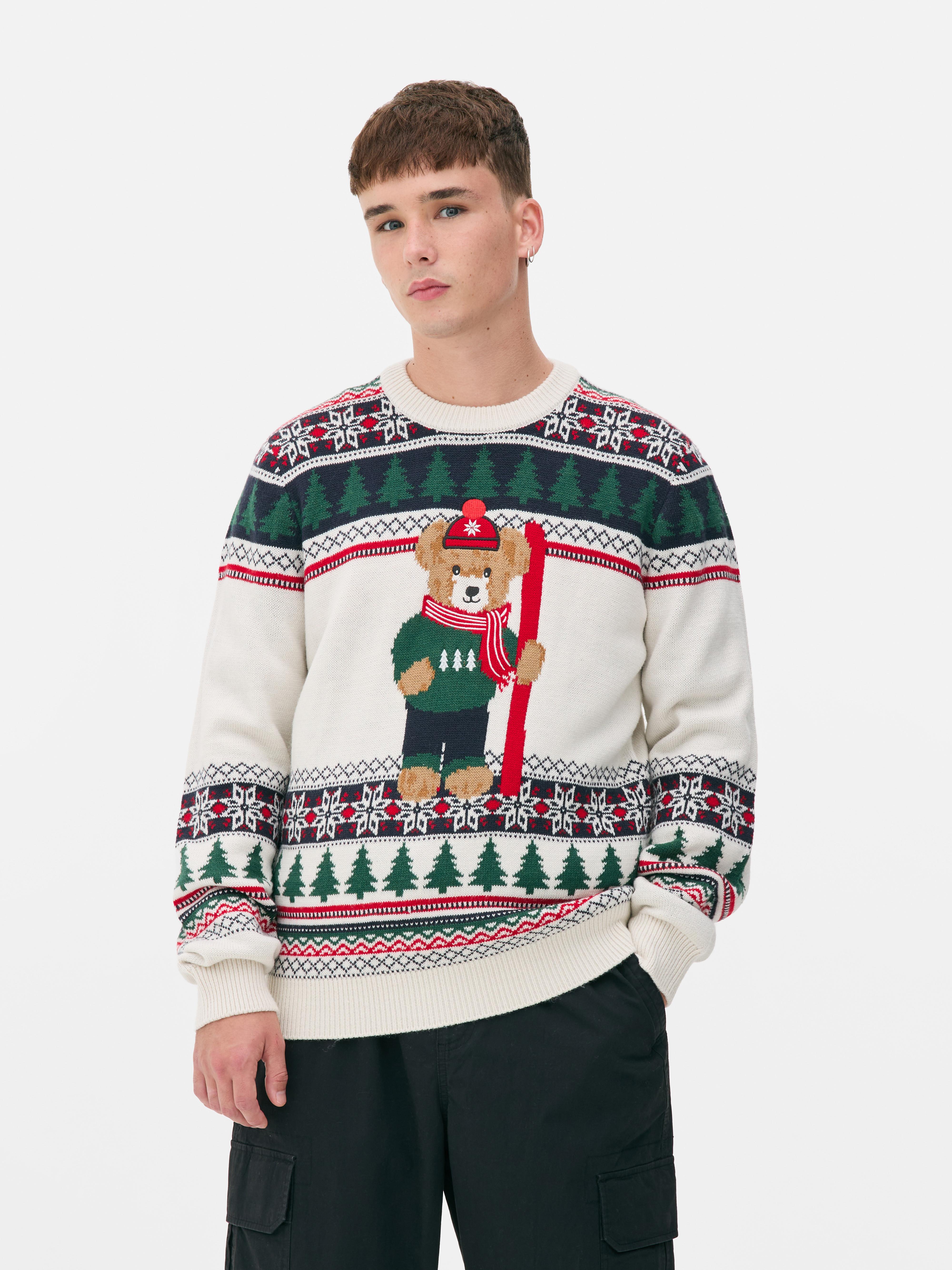 Teddy Bear Fair Isle Christmas Sweater