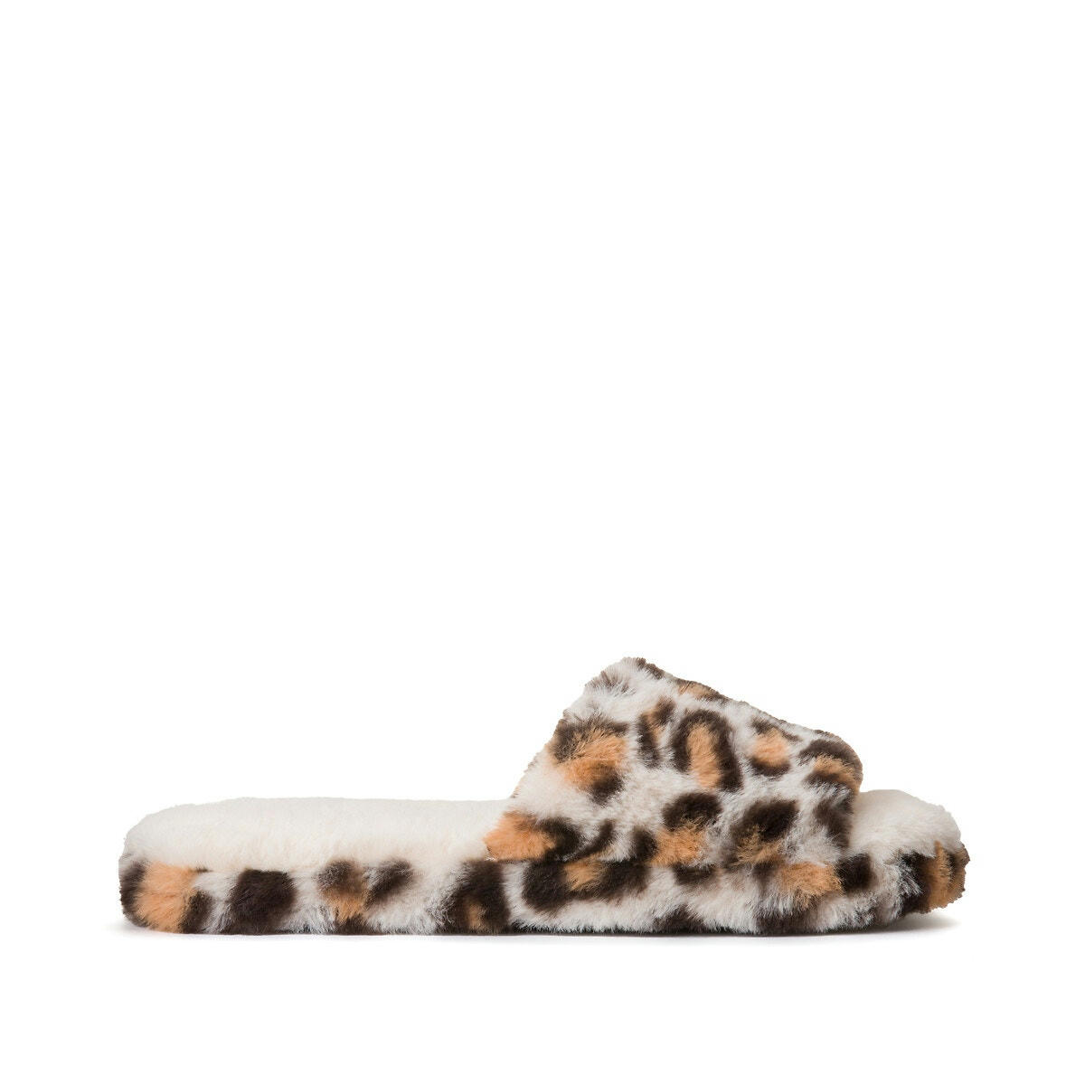 Chaussons mules, motif léopard