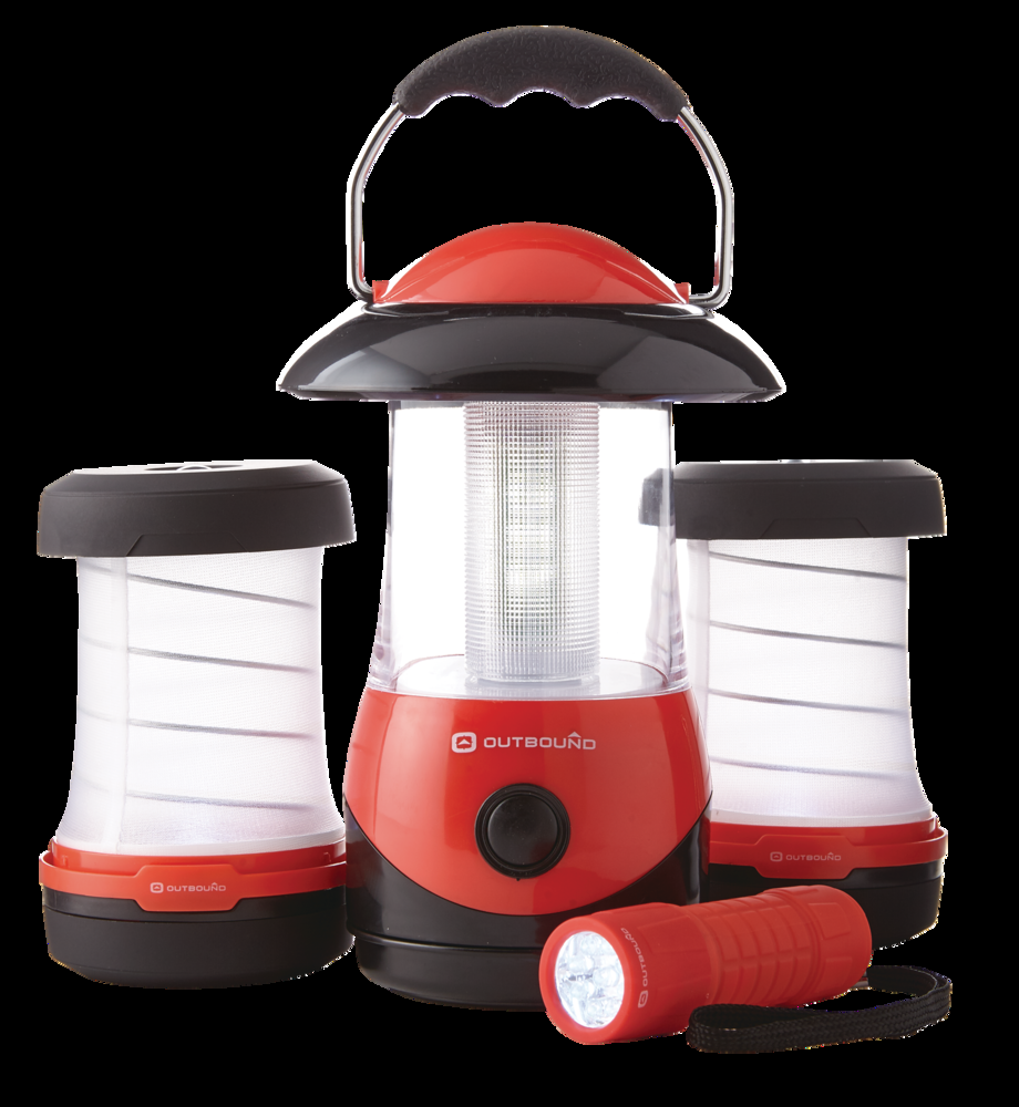 Outbound Battery-Powered LED Camping Lantern, 4-pc