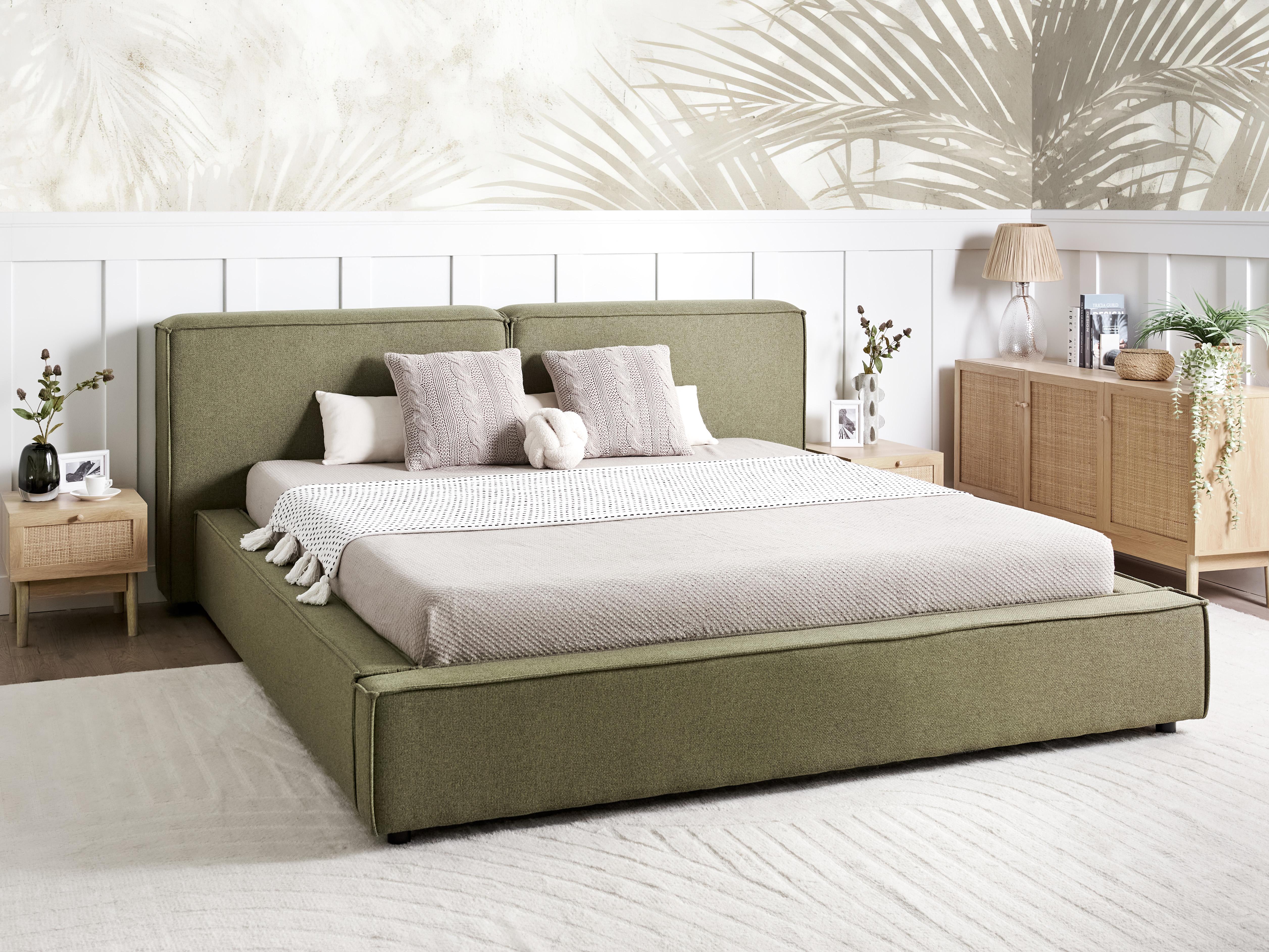 Bed Fabric LINARDS 180 x 200 cm (EU Super King) Olive Green