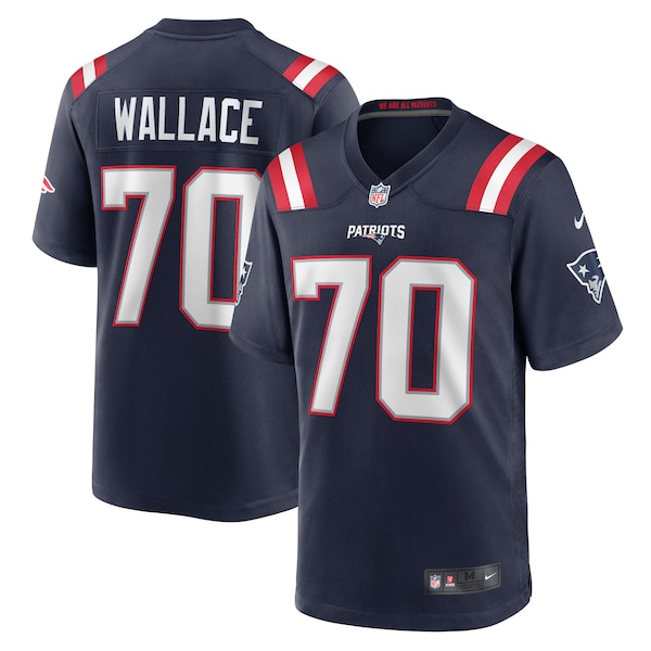 Caedan Wallace New England Patriots Nike  Game Jersey -  Navy