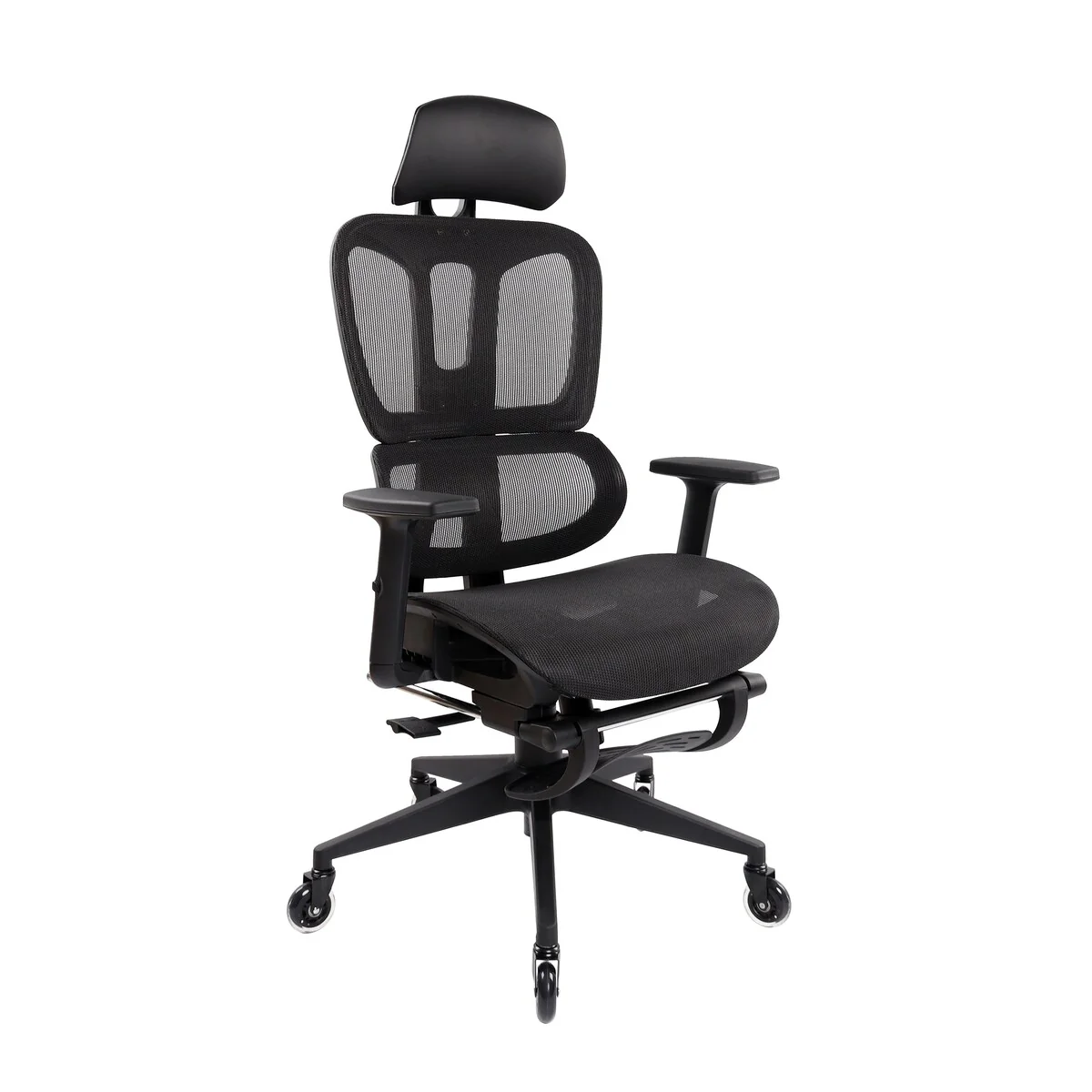 Ergonomic Mesh Office Chair with Lumbar Support, Footrest, and Recline