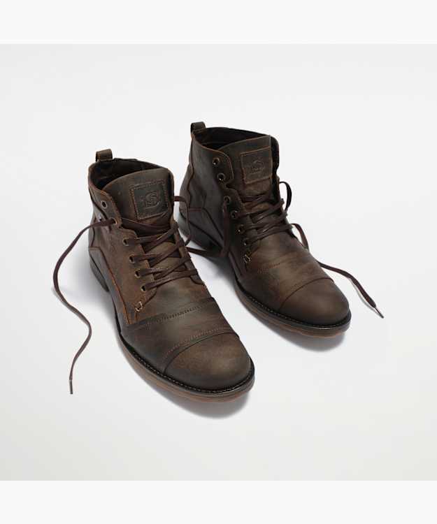Simon Dark Brown - Leather Lace Up Chukka Boots