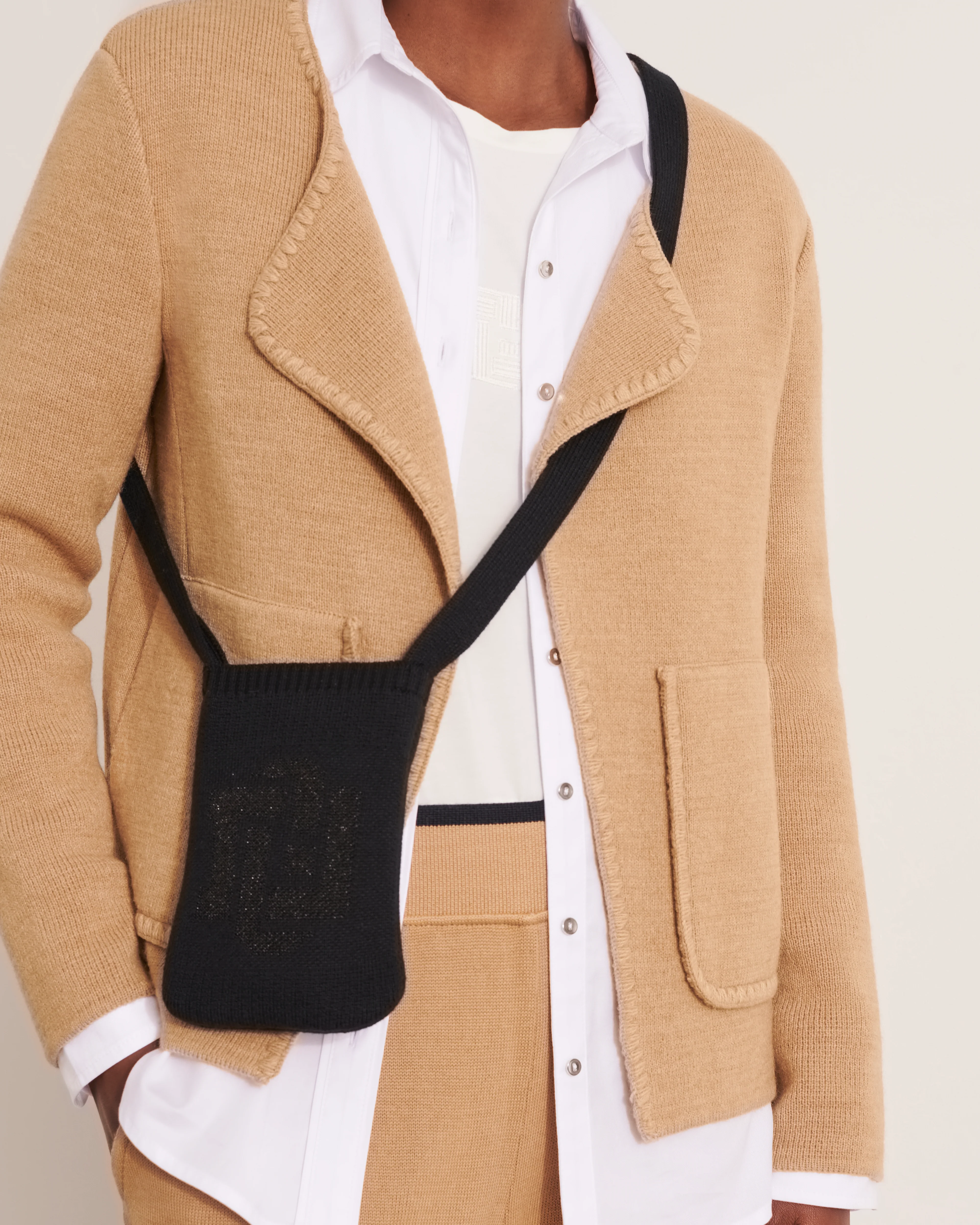 Sac bandoulière en maille jacquard SACCOCHETTE/12226/921