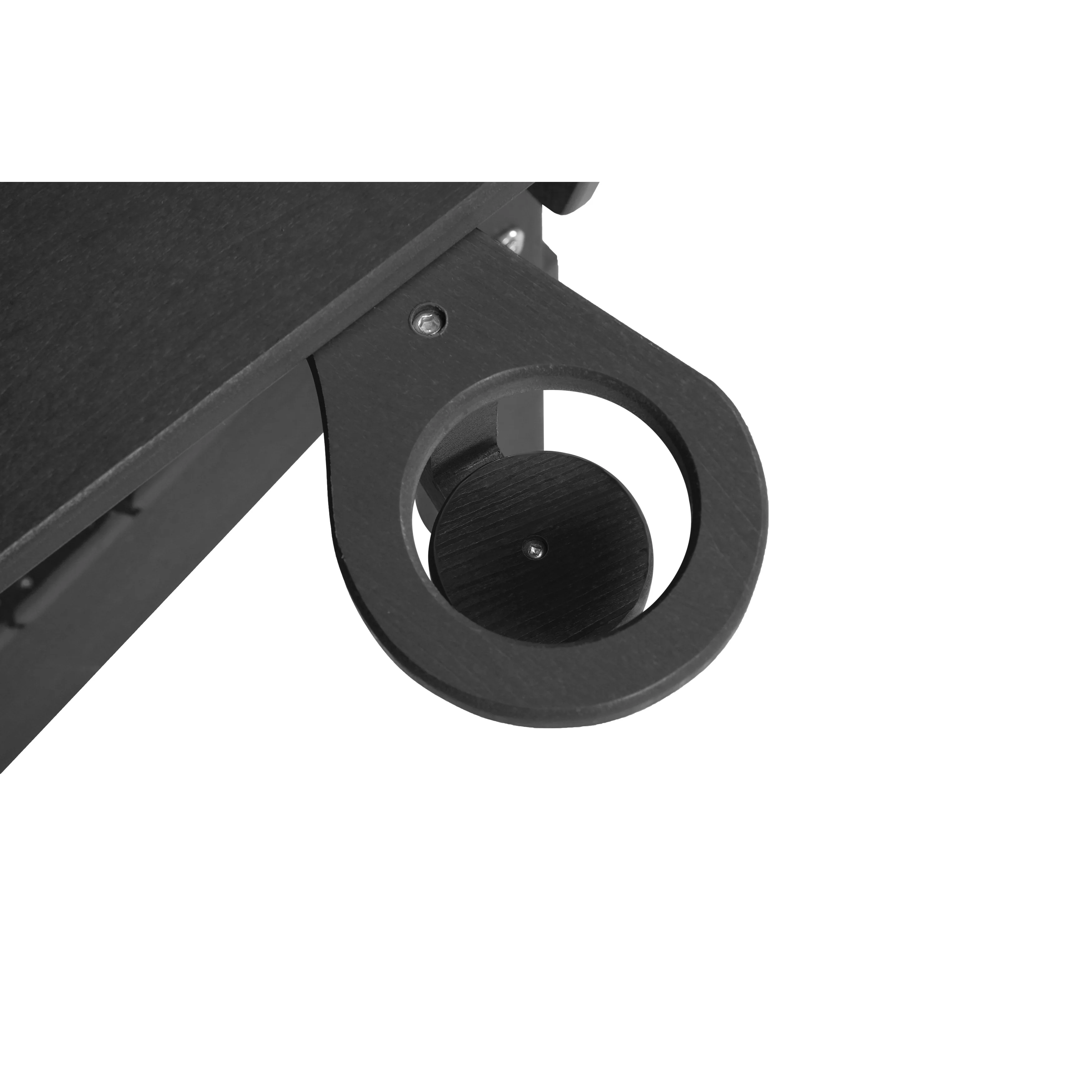 Hdpe Folding Adirondack Chair With Dual Cup Holder - Composite Adirondack Chair With Wood Texture- (Excluding the table)