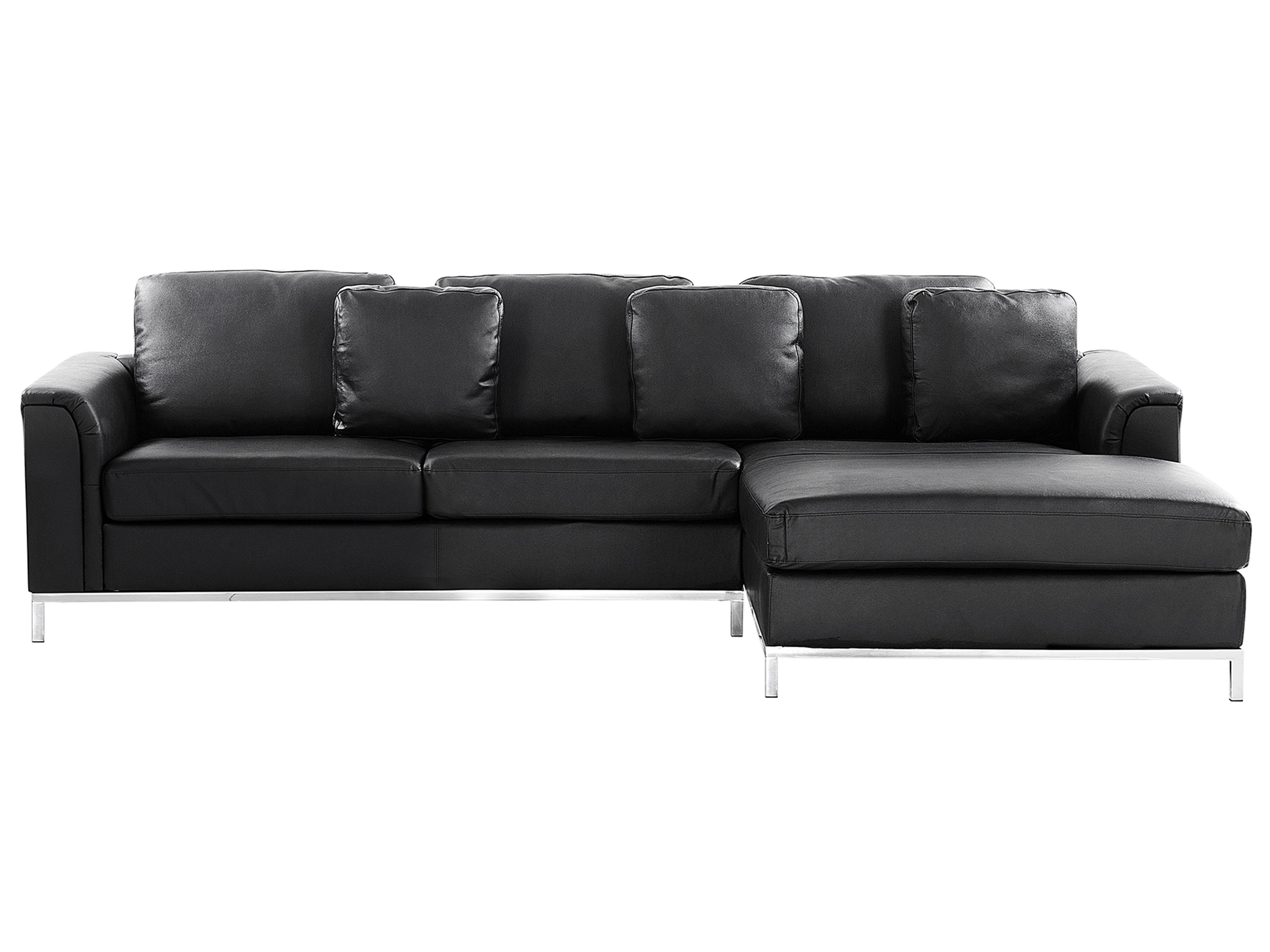 Ottoman OSLO Leather Black