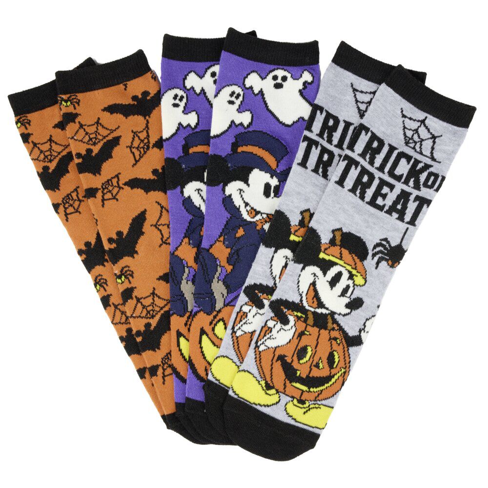 Chaussettes unisexe x3 Halloween Disney T27 à 38 (2 modèles Mickey ou Stitch)