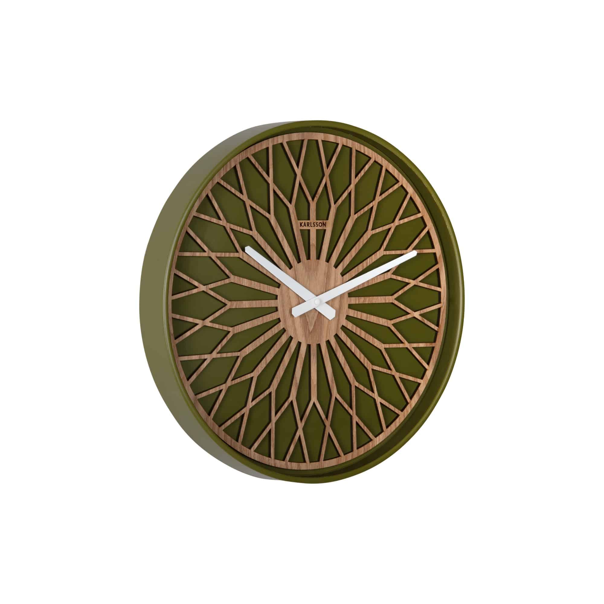 Karlsson wandklok Girasol - groen - Ø40.6cm