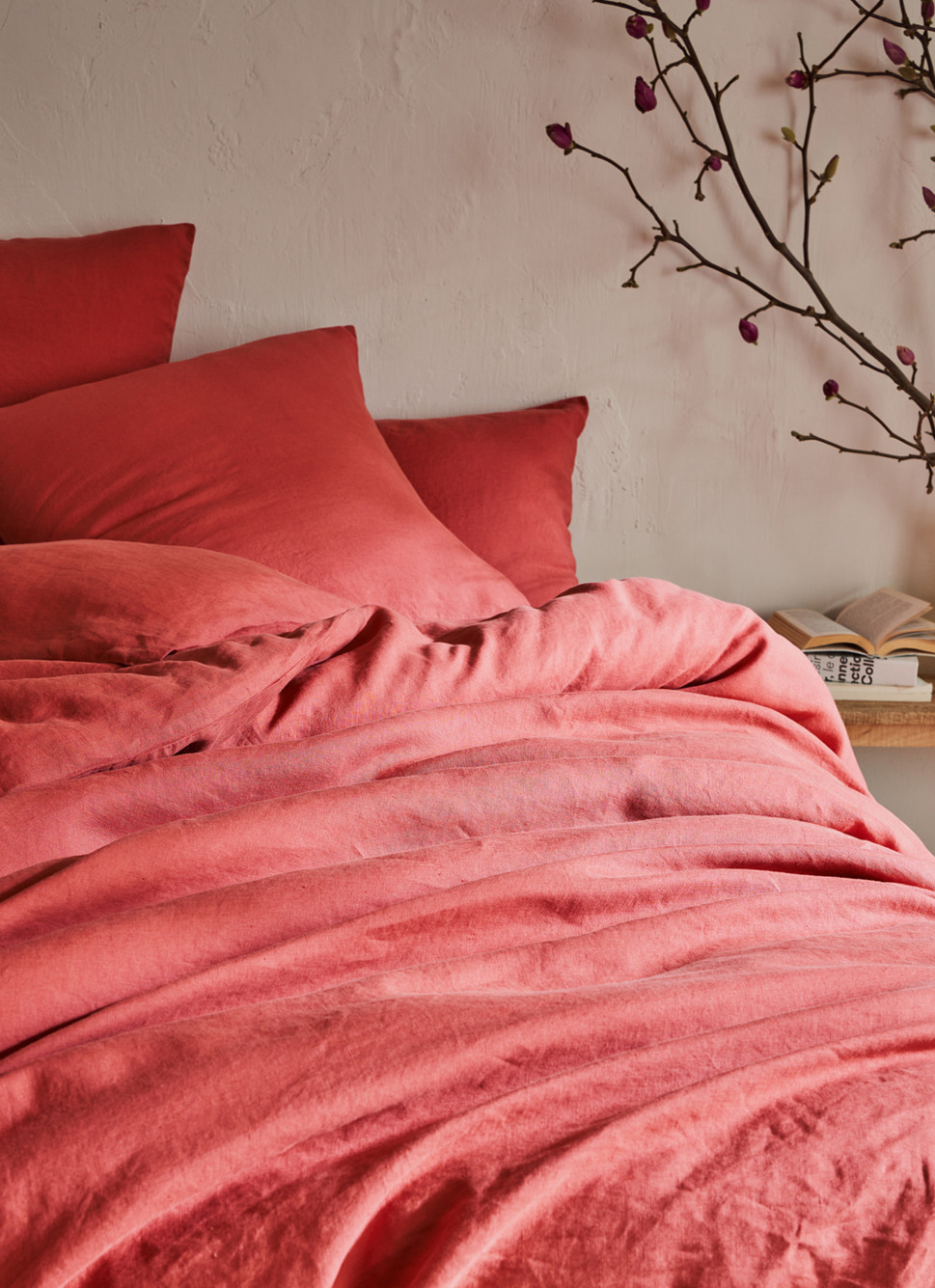 HOUSSE DE COUETTE EN LIN LAVÉ MARSALA