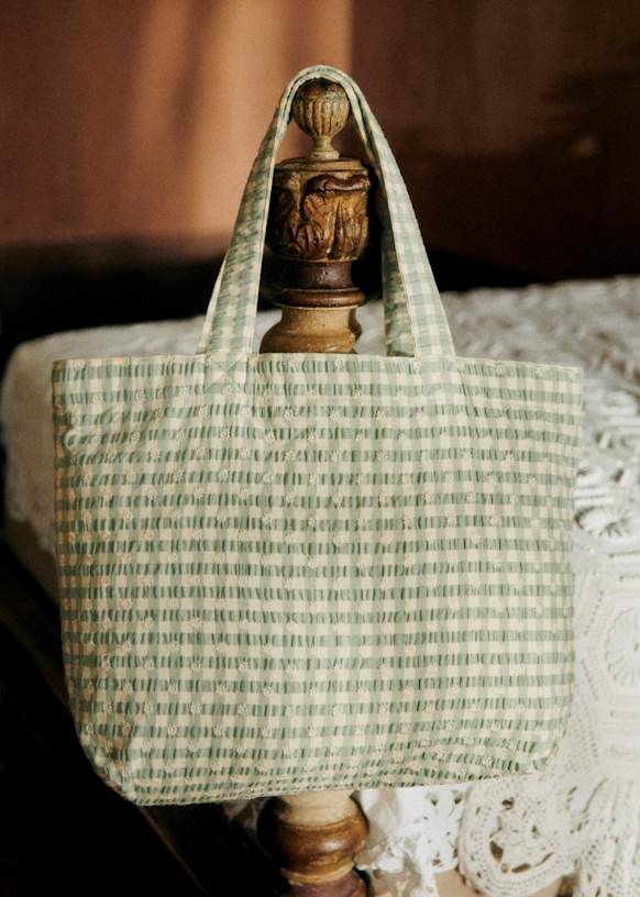 Large Floral Embroidered Totebag