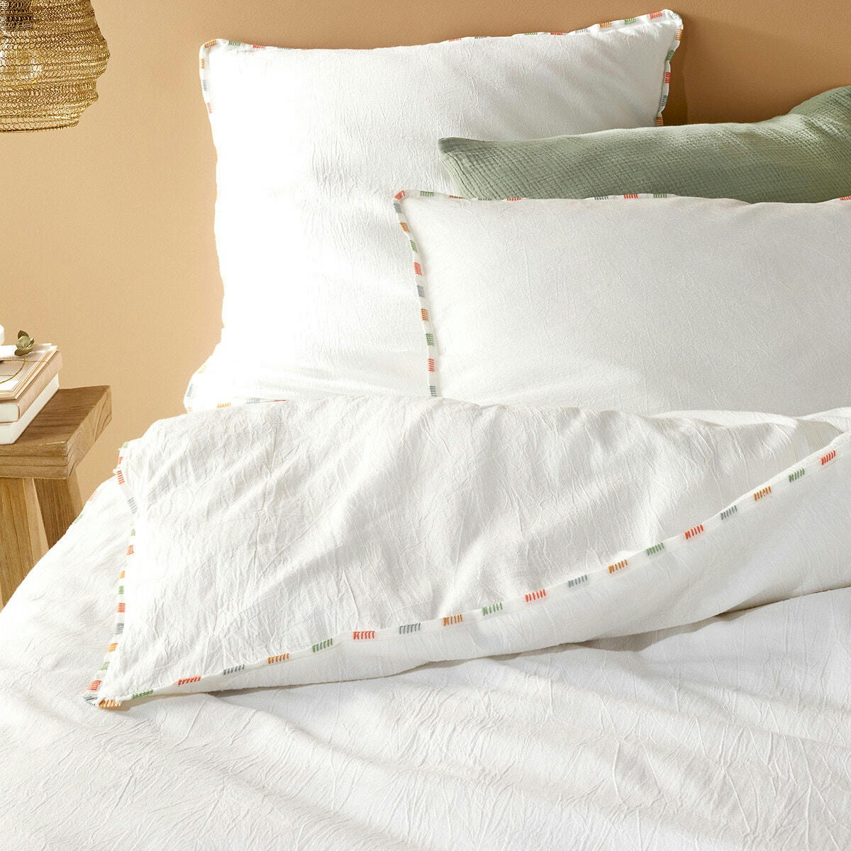 Drap-housse coton lavé, bonnet 30 cm, Neruda