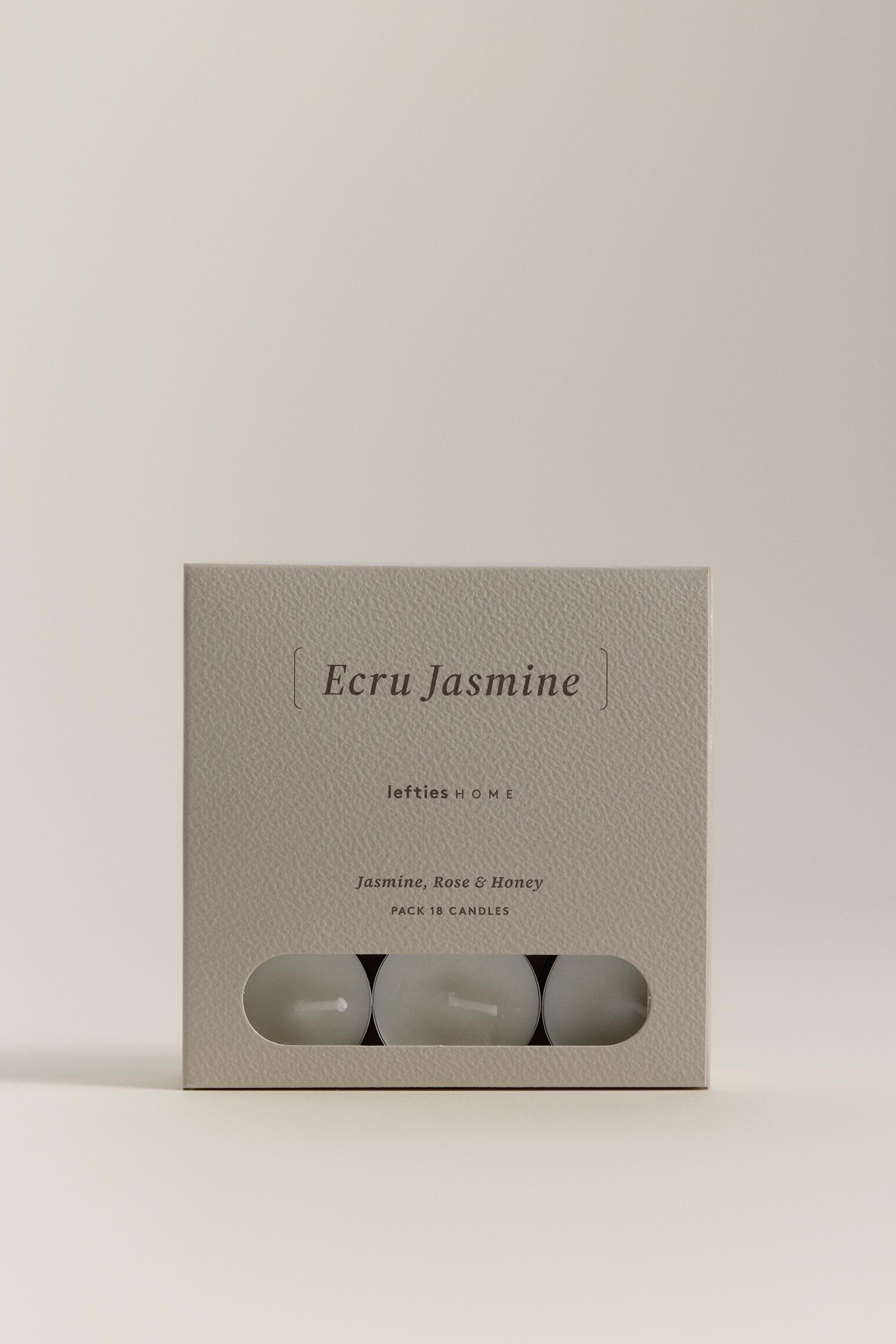 Pack 18 velas pequeñas aromáticas Ecru Jasmine