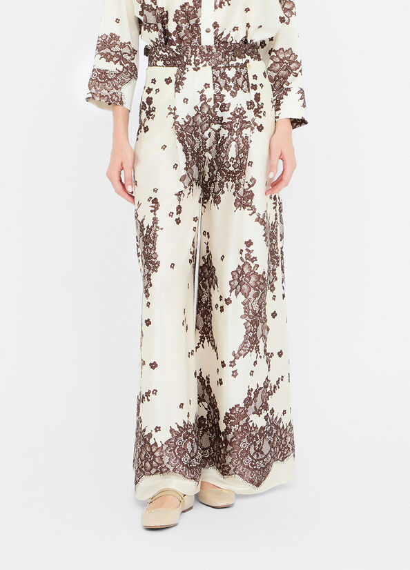 Pantaloni in twill stampato