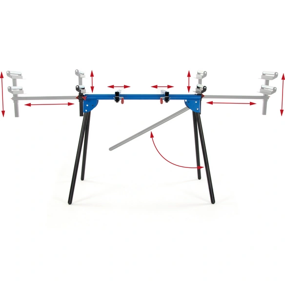 Maschinen-Untergestell, Gestellhöhe: 78 cm, höheneinstellbar   ausziehbar