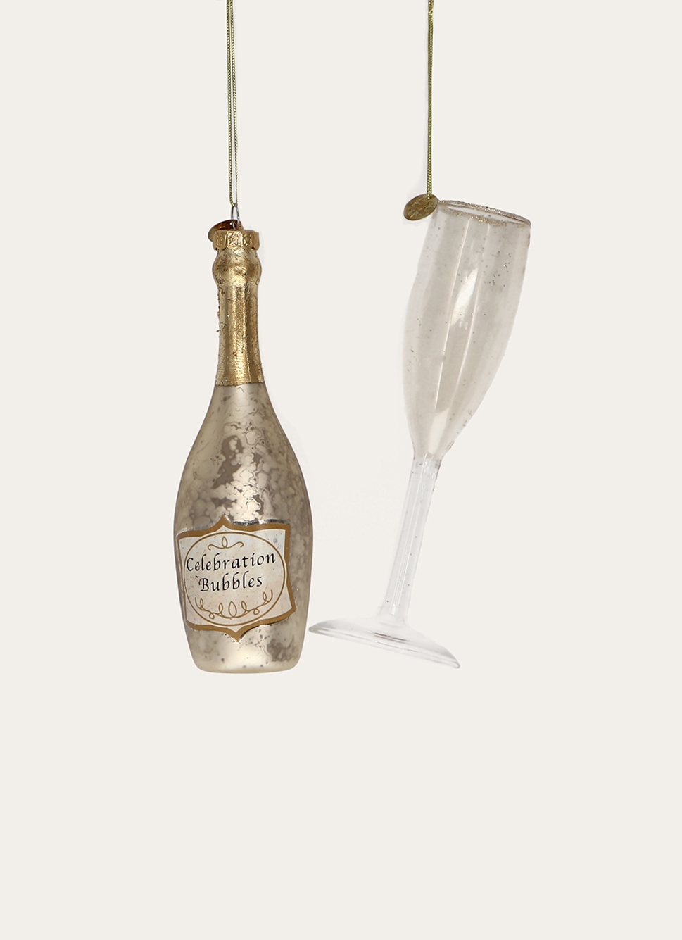 BOÎTE AVEC COUPE ET BOUTEILLE DE VIN PÉTILLANT PLATINE