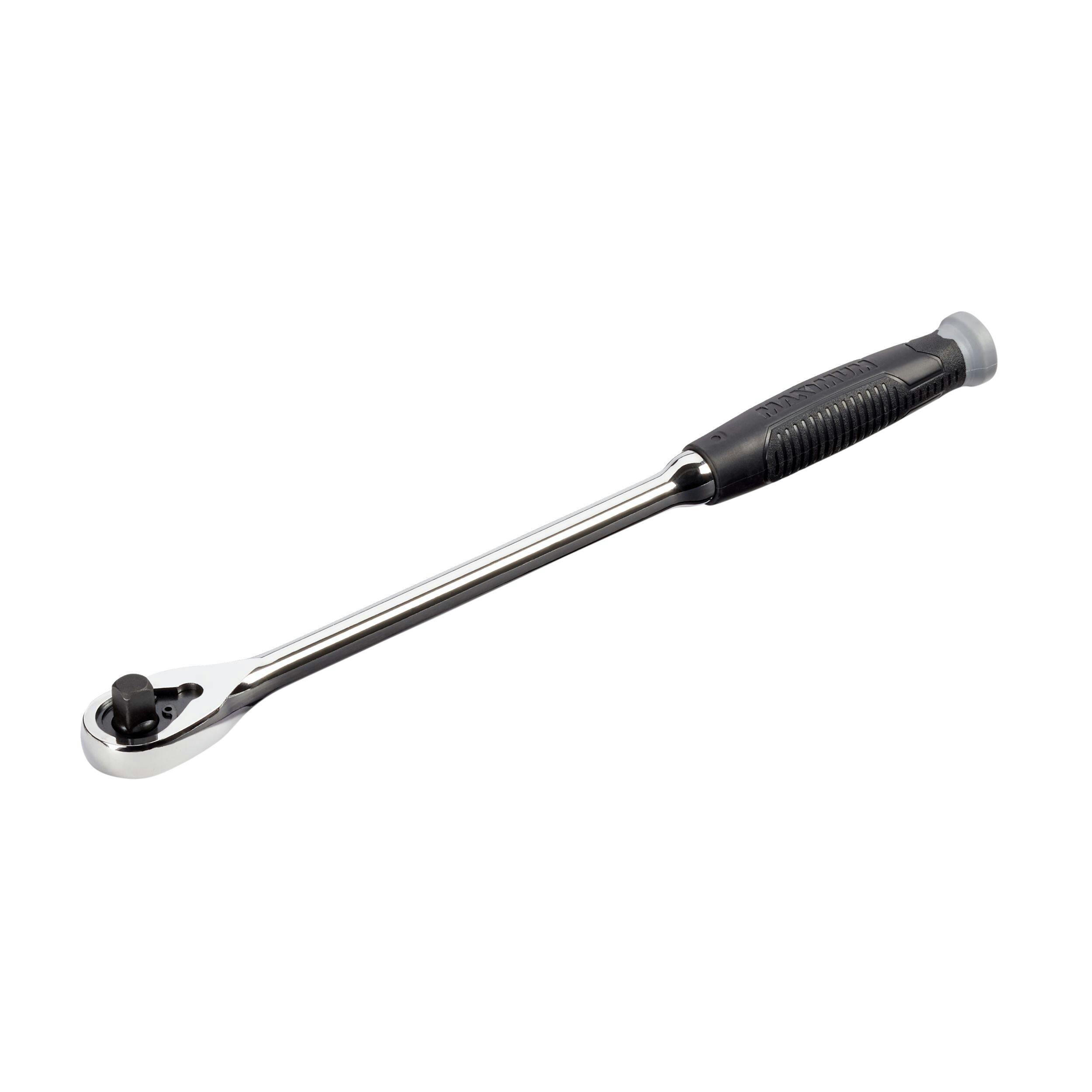 MAXIMUM 3/8-in Drive 90-Tooth Comfort Grip Ratchet, Nickel-Chrome Plating, 13-in