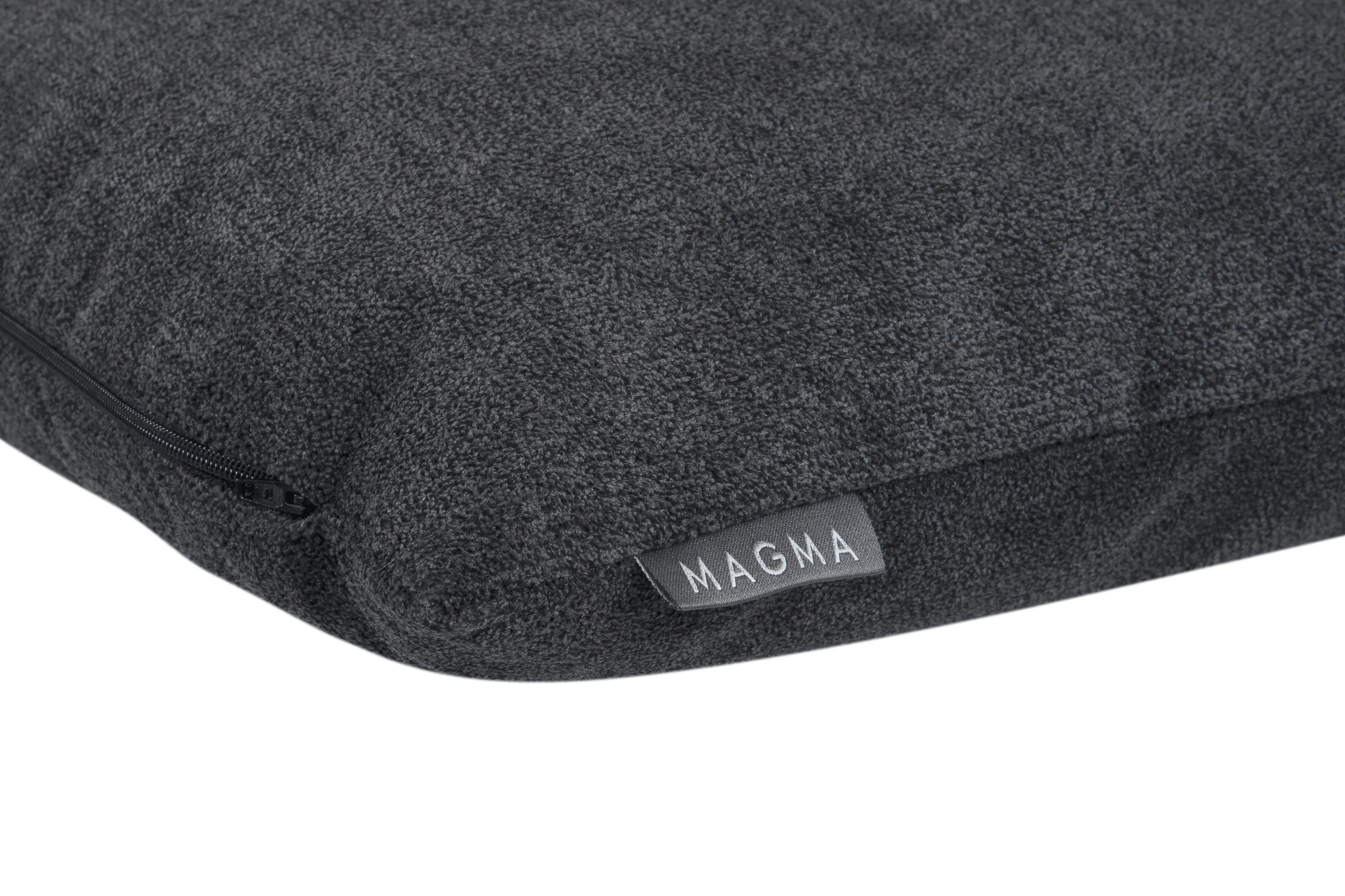 ALFA - Housses de coussin velours chiné noir 40x40 - Lot de 2