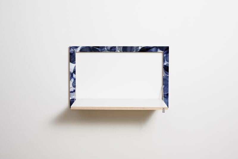 Fläpps Wandbureau 80x50-1 - Bubbles Indigo door Pattern Studio