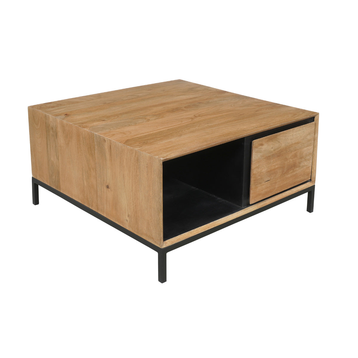 StarFurn Salontafel RichWood - Vierkant Naturel Hout - 80x80x40cm