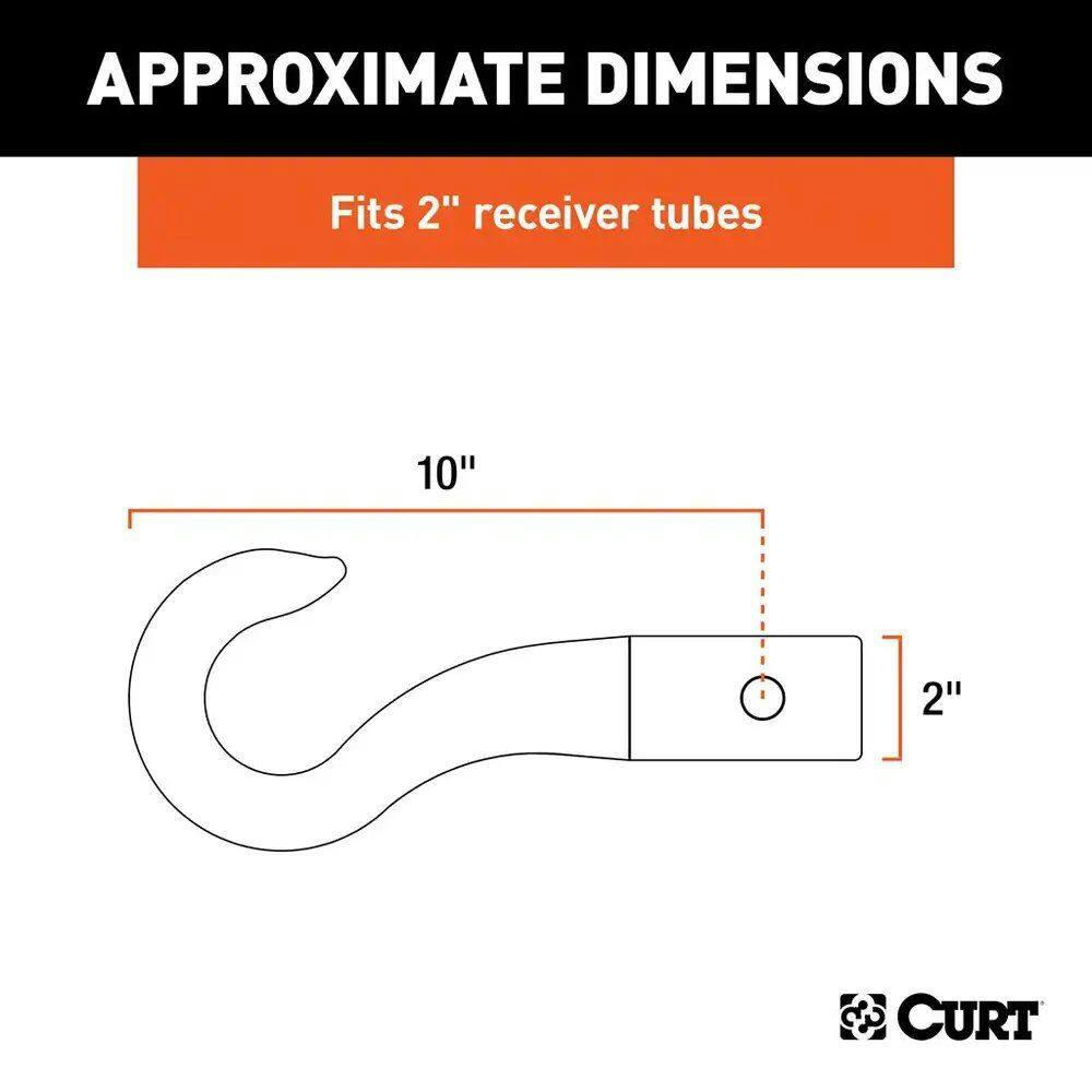 CURT Forged Tow Hook Mount (2-in Shank)