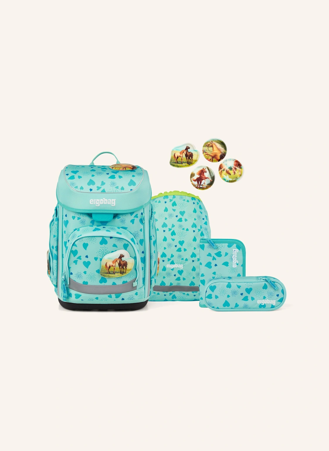 ergobag Schulranzen-Set CUBO SET