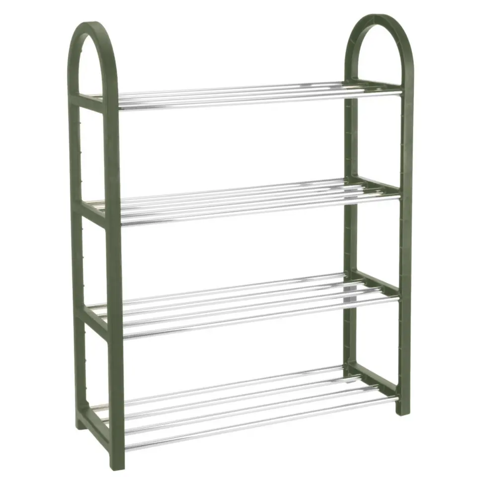 Schoenenrek/schoenenstandaard - 4-laags - grijs - 50 x 19 x 65 cm