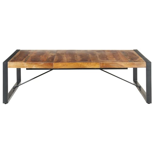 NNEVL Coffee Table 140x140x40 cm Solid Wood with Sheesham Finish
