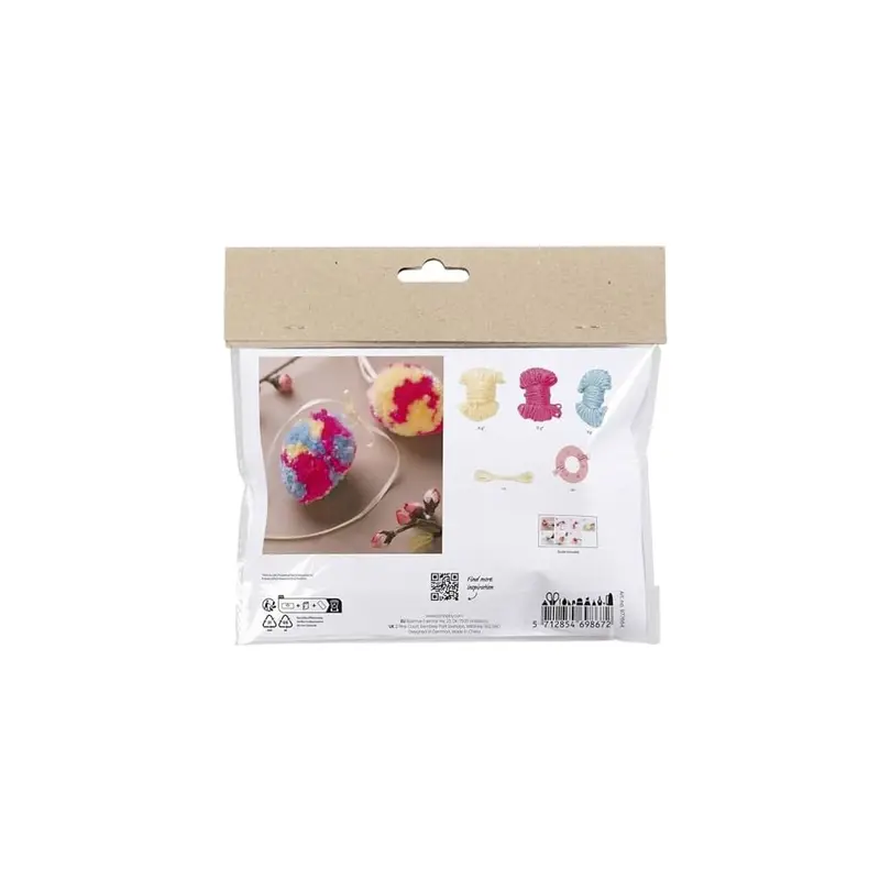 Bastelset Mini Pom-Poms Eier