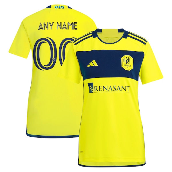 Nashville SC adidas Women's 2024 The 615 Kit Replica Custom Jersey - Yellow