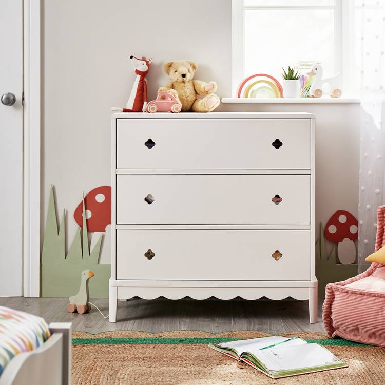 Habitat Kids Serena 3 Drawer Chest of Drawers - Light Grey