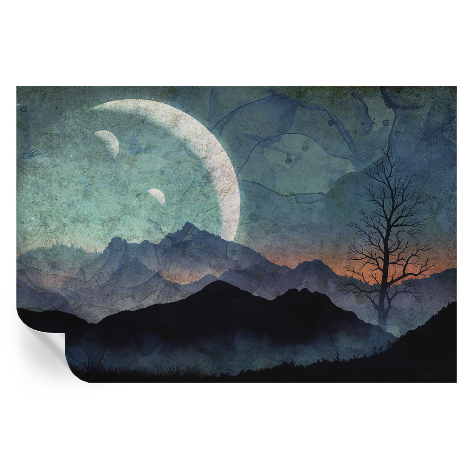Samoprzylepna tapeta Nocny pejzaż 104x70 Wallfluent