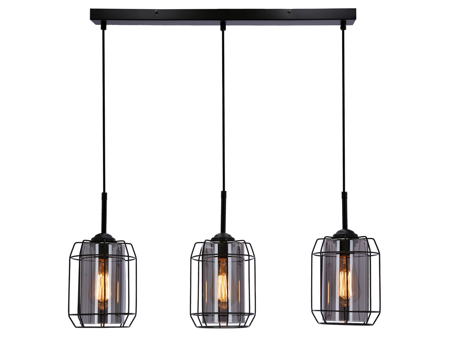 Lampa wisząca Jonera 3-punktowa metalowa czarna