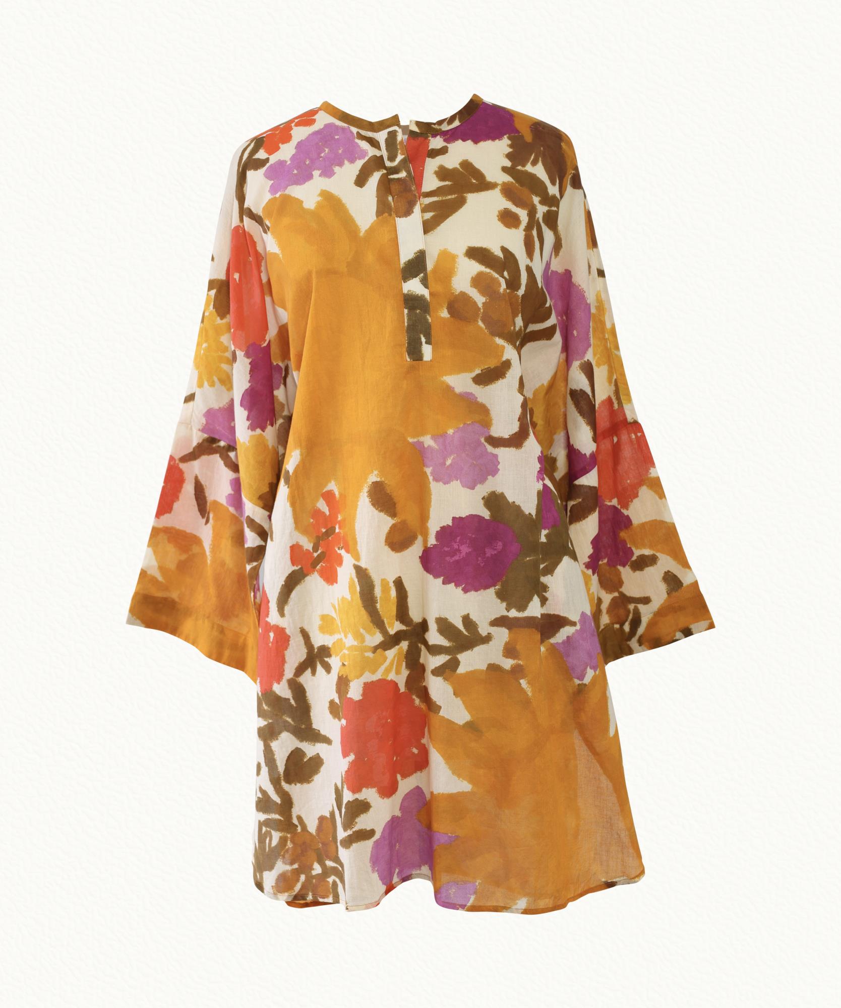 Kaftan Selina Bouquet Soleil - 100% coton