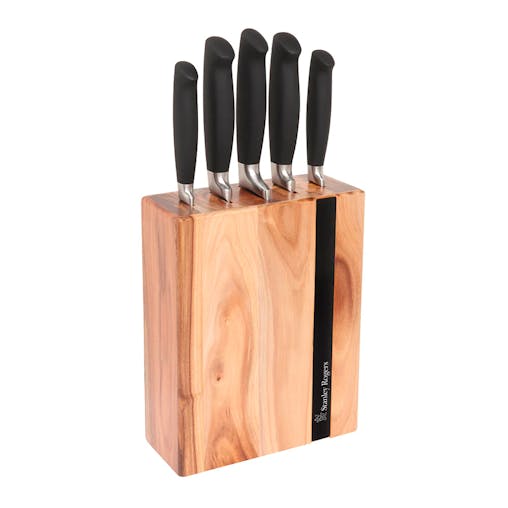 Stanley Rogers 6pc Black Flash Knife Block 6 Piece