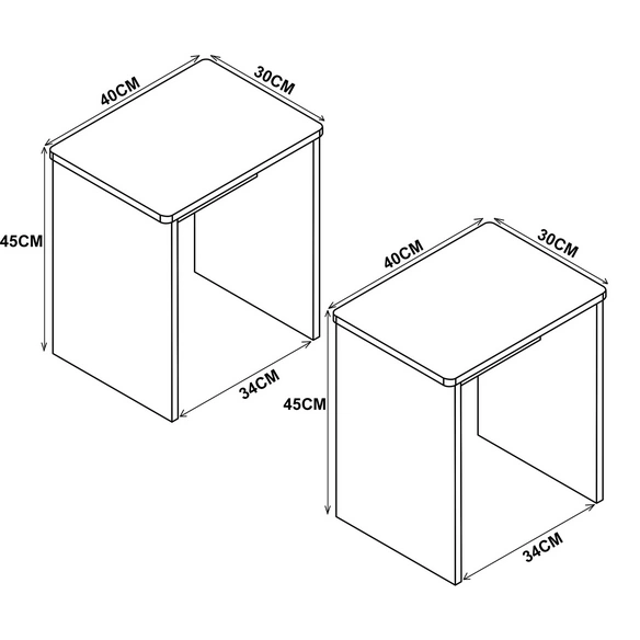 Hocker, BxHxT: 40 x 45 x 30 cm