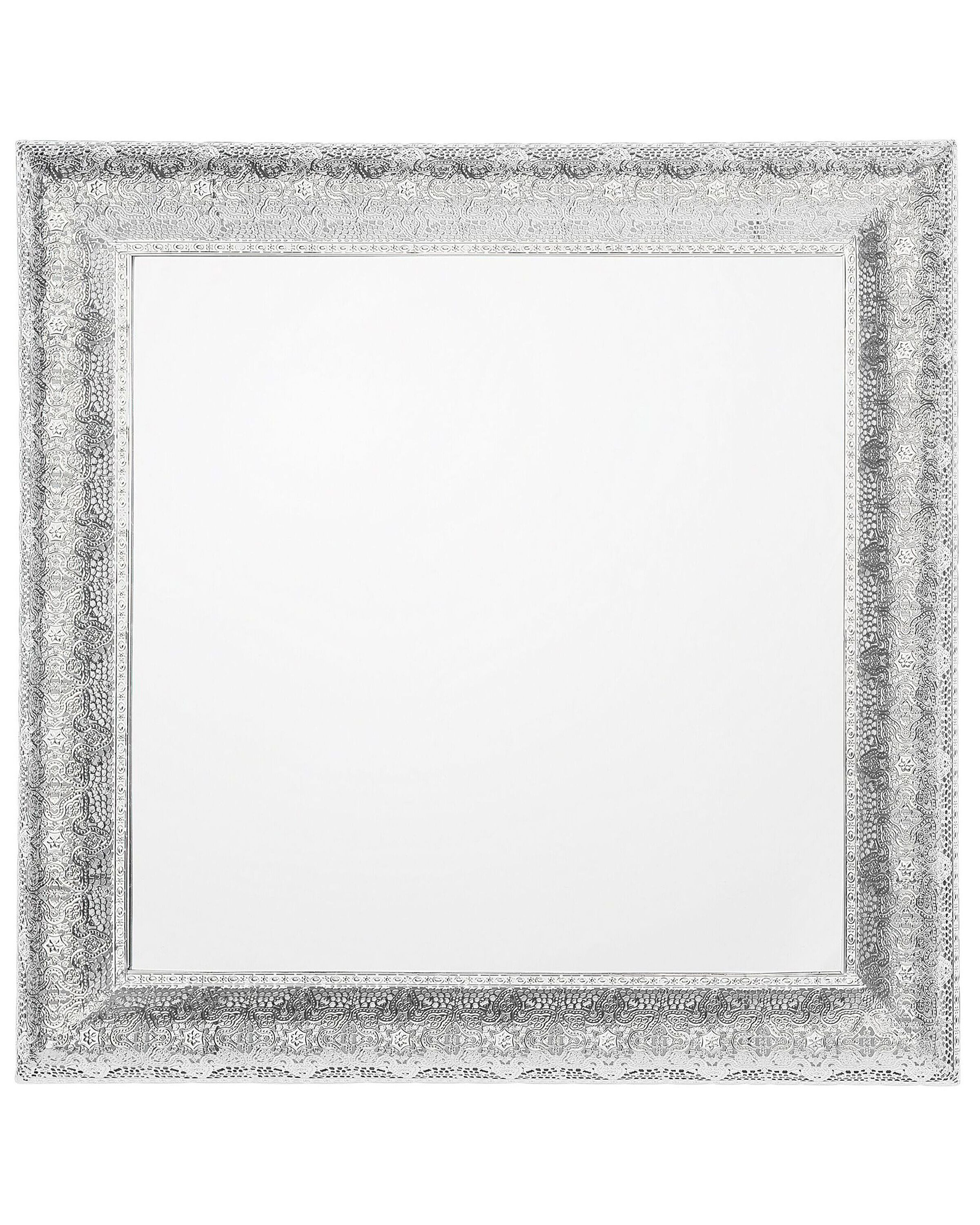 Lustro ścienne wiszące 65x65 srebrne