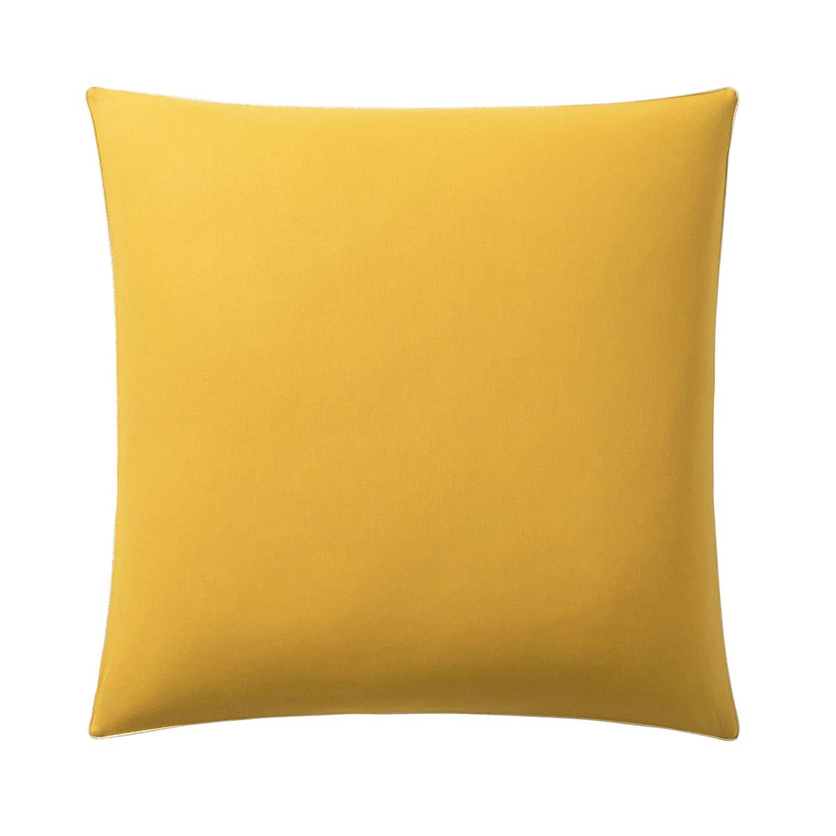 BONS JOURS ETINCELLE - Taie d'oreiller bicolore en coton jaune 65x65