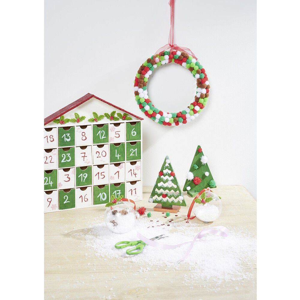 Sapin No&euml;l en bois à décorer H.15 cm