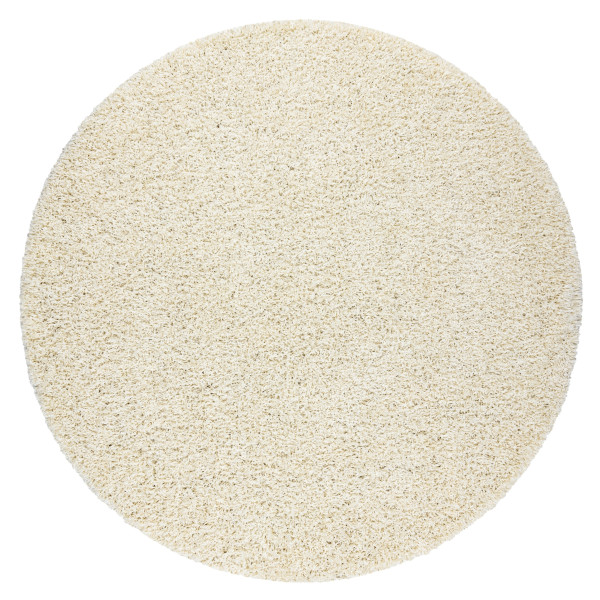 Dywan SOFFI shaggy 5cm krem koło 80 cm
